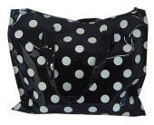 Shopping Bag - Black/White Polka Dot