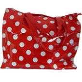 Shopping Bag - Red/White Polka Dot