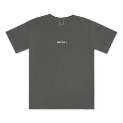 Break / Embroidered Faded Black T-Shirt