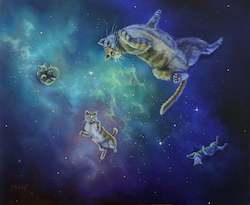 SchrÃ¶dinger's Small Cats - Original Painting