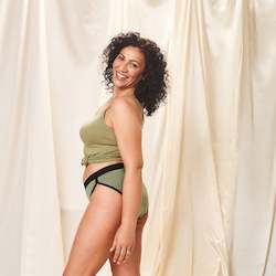 Incontinence Care: Green Incontinence Bikini Undies | Medium-Heavy Protection | Sizes 6 to 18