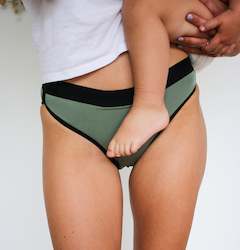 Postpartum Care: Green Bikini Postpartum Undies | Mid to Heavy Protection | Sizes 6 to 18