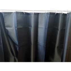 Home Living: Shower curtain w/ rings 2mx1.8m - black
