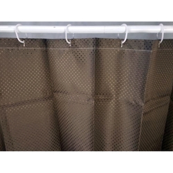 Shower curtain w/ rings 2.4x1.8 - brown