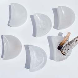 Internet only: Clear Quartz Crescent Moon Dish (2 sizes Available)