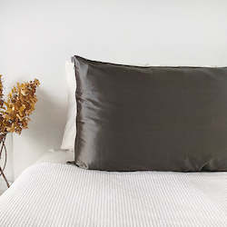 Linen - household: 2 Silk Pillowcase Standard - Charcoal