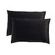 2 Black Silk Pillowcase - Std