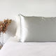 2 Light Grey Silk Pillowcase - Std