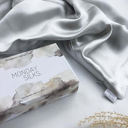 Linen - household: King Silk Pillowcase - Light Grey