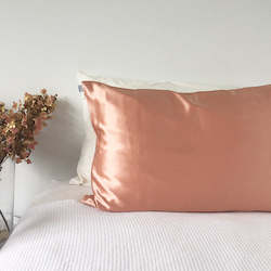 Linen - household: Silk Pillowcase Standard - Rose Gold