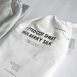 Linen - household: Silk Cot Sheet Fitted - Light Grey