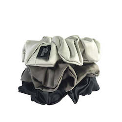 Linen - household: Midi Silk Scrunchies - Shadow 3 Pack