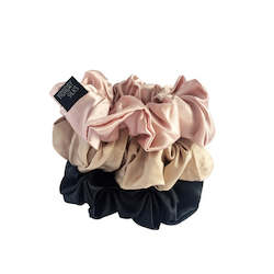 Linen - household: Midi Silk Scrunchies - Fairway 3 Pack