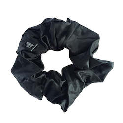 Linen - household: Large Silk Scrunchies - Black