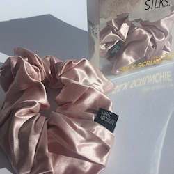 Large Silk Scrunchies - Pink