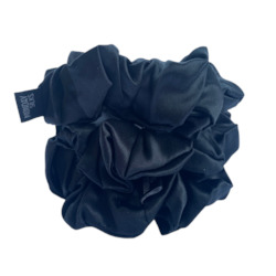 Linen - household: Midi Silk Scrunchies - Black 3 Pack