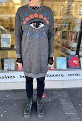 Kenzo Paris Eye Sweatshirt Dress Y0723