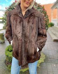 VINTAGE Rabbit Fur Chocolate Jacket