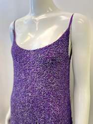 Freeda Purple Silk Hand beaded Dress BRAND NEW B0224