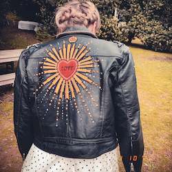 Clothing: Gina up-cycled Vintage Leather Jacket