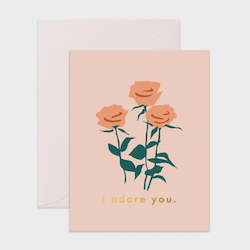 Florist: I adore you card