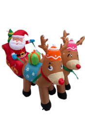 Inflatable Santa Sleigh with Reindeer