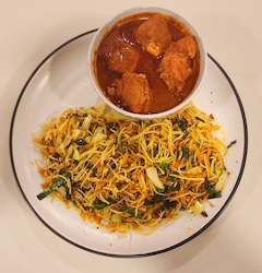 Harishchandra noodle with Mrs.Chfs Special chicken curry