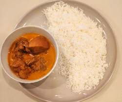Takeaway food: Rice With Chicken Curry