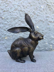 Large Brass Hare - Listening Ears
