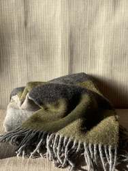 Olive Wool Throw
