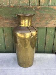 Home: Tall Hammered Brass Vase