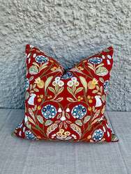 Cushions: Red Floral Rabbit Cushion