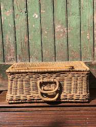 Vintage Cane Picnic Basket