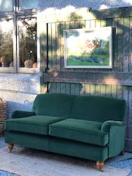 Furniture: Luxe Green Velvet Sofa