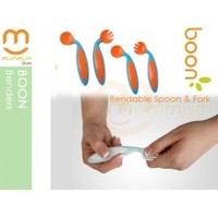 Boon benders bendable toddler training spoon fork orange - mummum