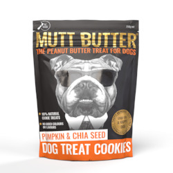 Frontpage: Mutt Butter Dog Cookies Pumpkin & Chia 250g x 6