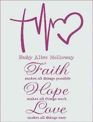 All Blankets: Customized Religious Knitted Cotton Blanket - Faith Hope Love