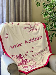 Customized Cotton Blanket (with Satin option) - Butterfly Fairy