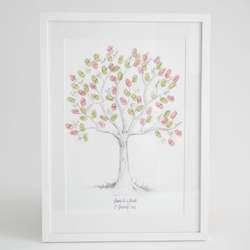 Adult, community, and other education: Classic Tree Fingerprint Wedding Guestbook