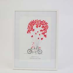 Adult, community, and other education: Vintage Bicycle Fingerprint Wedding Guestbook
