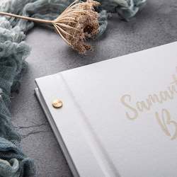 Adult, community, and other education: Personalised Artisan Baby Shower Guestbook