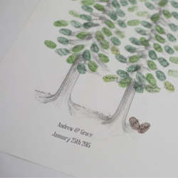 Redwood Tree Fingerprint Wedding Guestbook