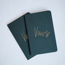 Gold Foiled Wedding Vow Books