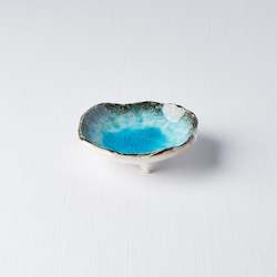 Kitchenware: Sky Blue Sauce Dish With Feet