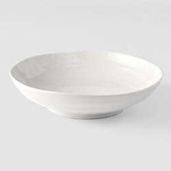 Kitchenware: Off White Shallow Bowl