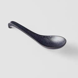 Matte Black Large Ceramic Spoon