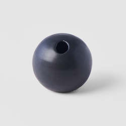 Matte Black Sphere Vase