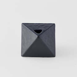 Matte Black Angular Triangle Vase