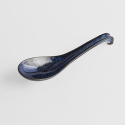 Indigo Blue Large Ceramic Spoon