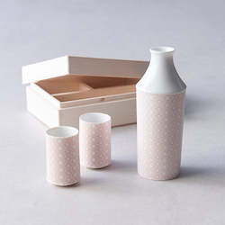 Kitchenware: Peach Asanoha Sake Set